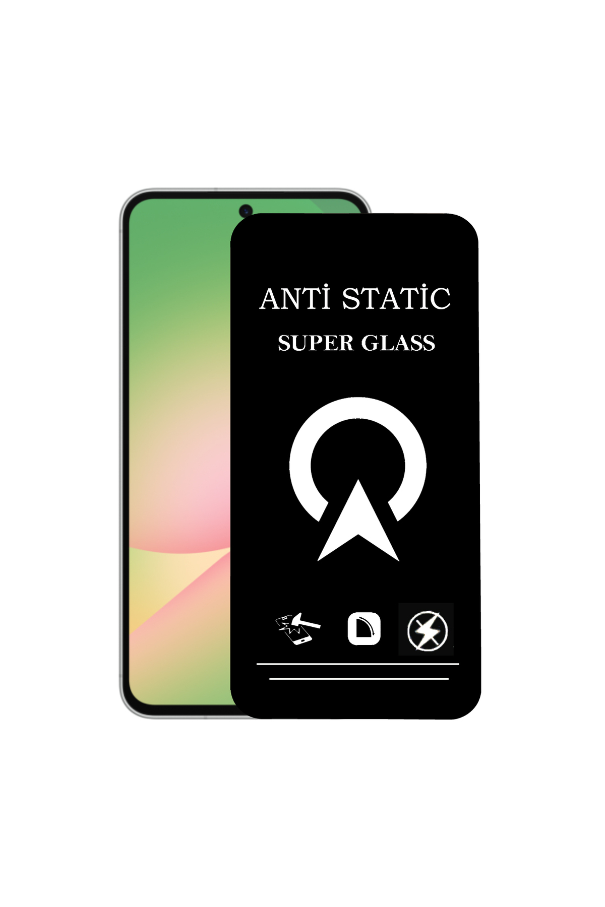 Samsung Galaxy A56 ile Uyumlu Tam Kaplayan Anti Statik Çizilmez Safir Ekran Koruyucu Cam