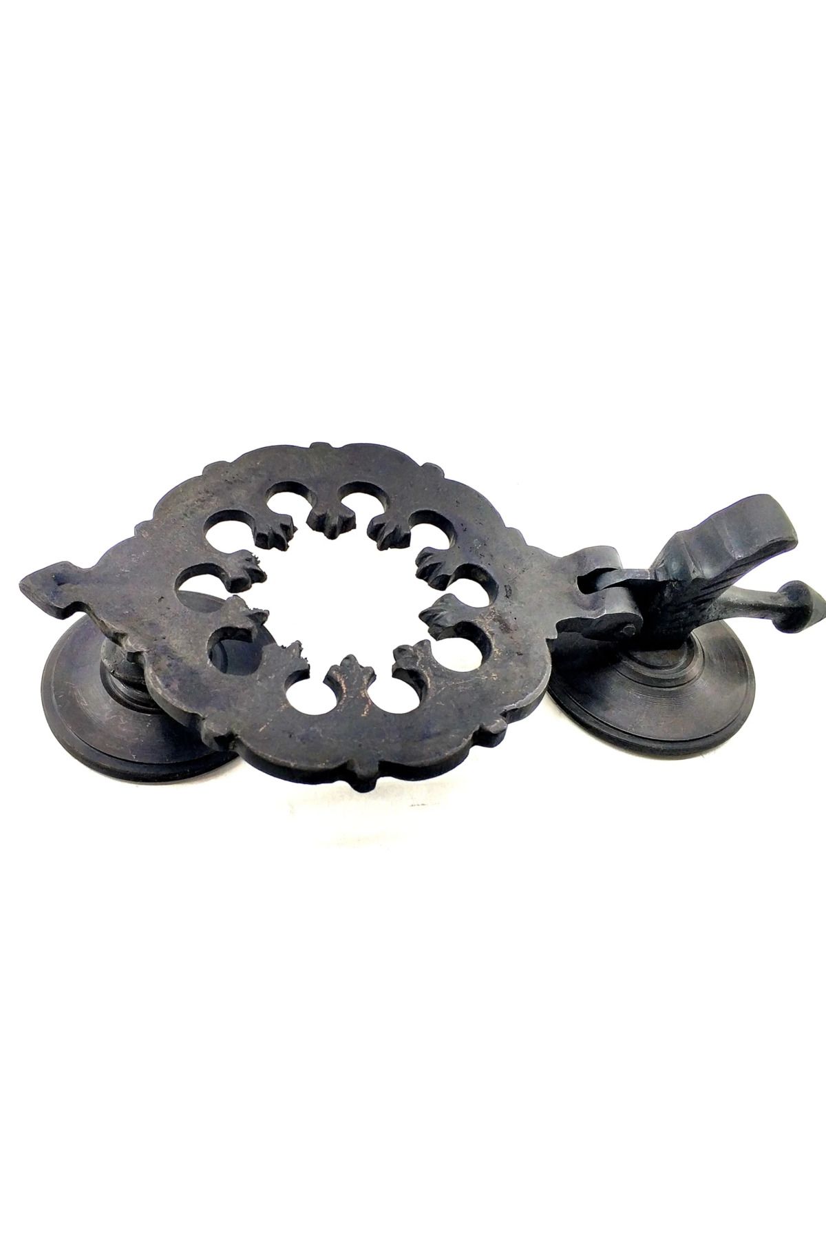 feifei Antika Tarz Dekoratif Pirinç Osmanlı Kapı Tokmağı Taktak - 265x75mm Oksit - AYS1166-1730