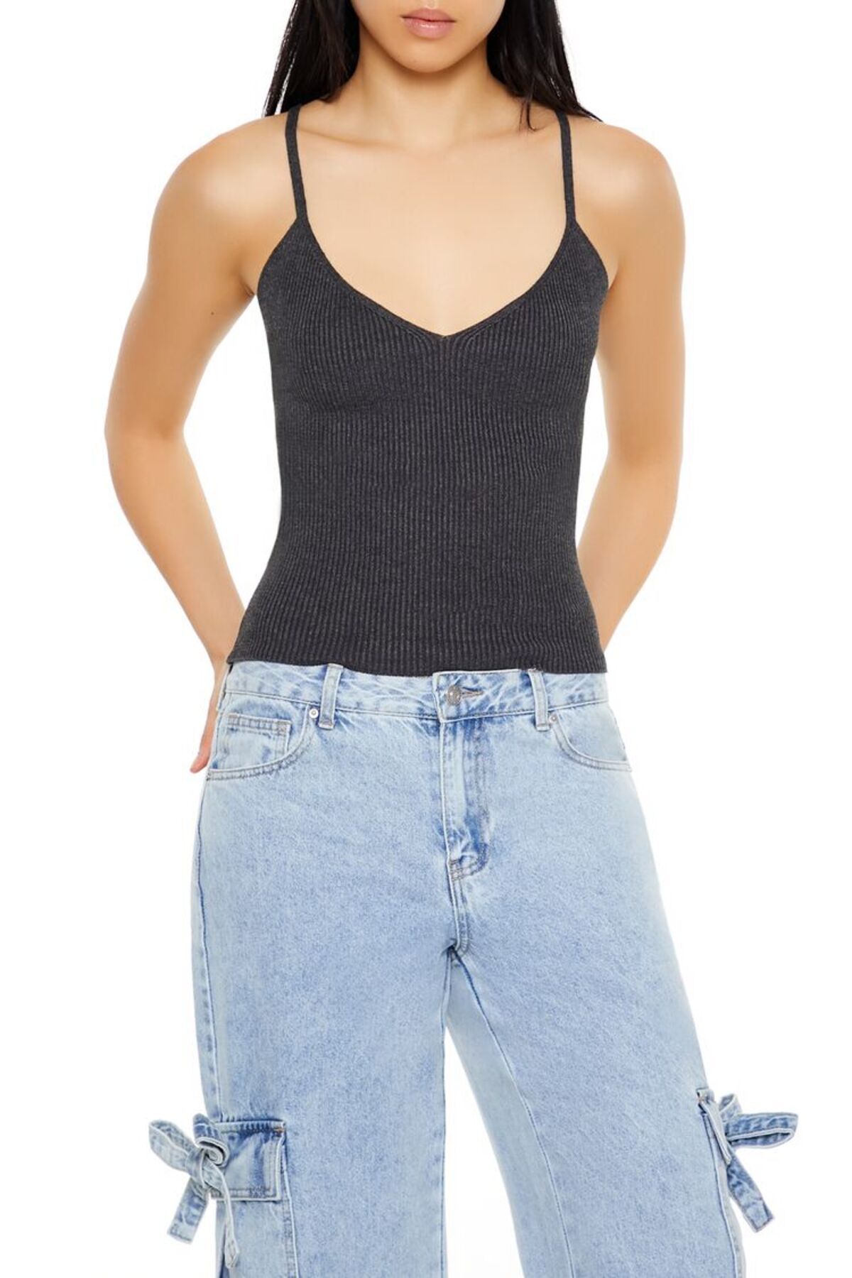 Forever 21 Triko V Yaka Askılı Atlet