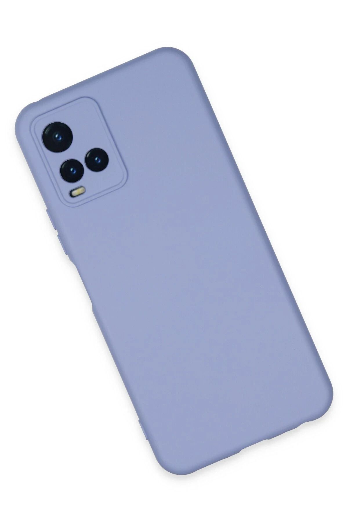 NewFace Vivo Y21S Uyumlu Kılıf Nano içi Kadife Silikon - Lila MRAYD
