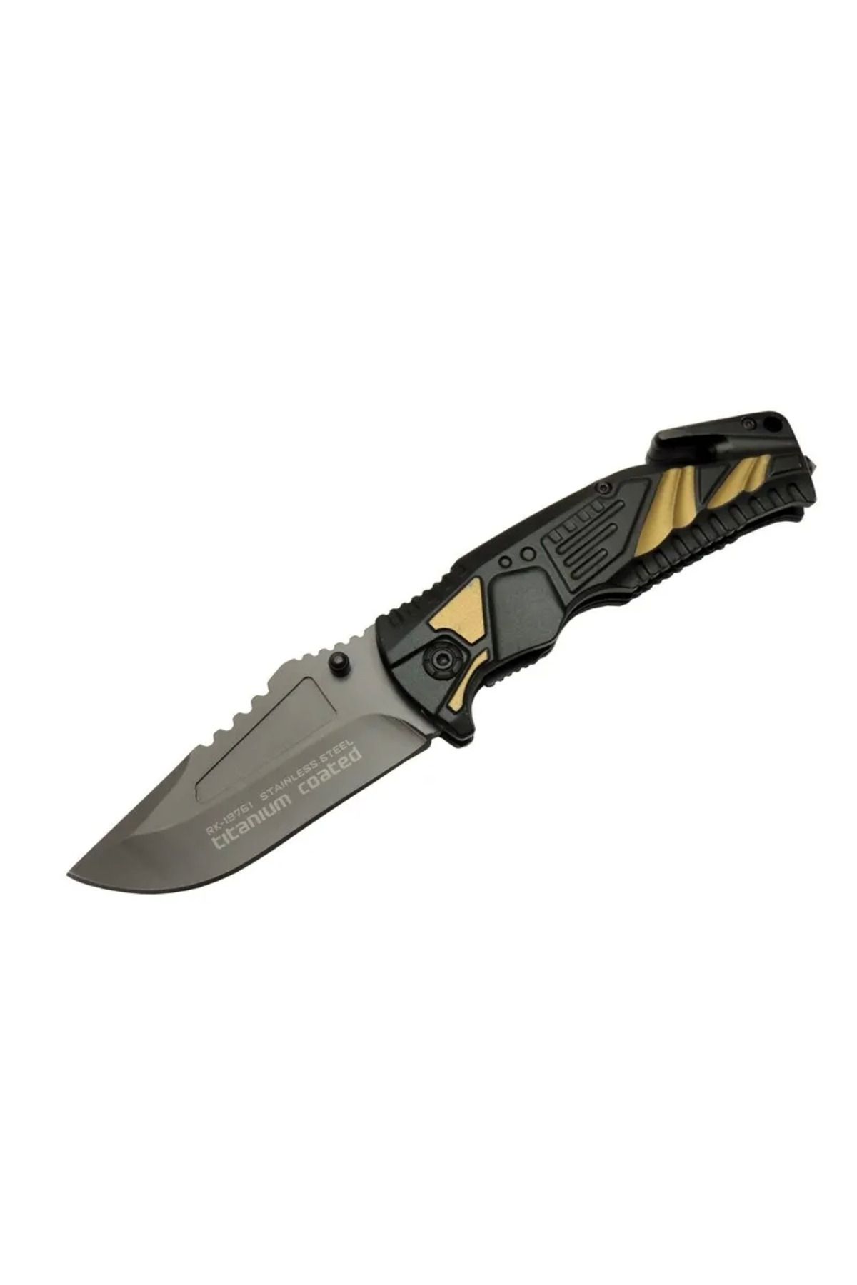 gizmurstore Square Rui 1 75 Titanyum Kurtarma / Kamp Çakı 21cm - Yarı Otomatik Kutulu Cam Kı - GMS7582-8123