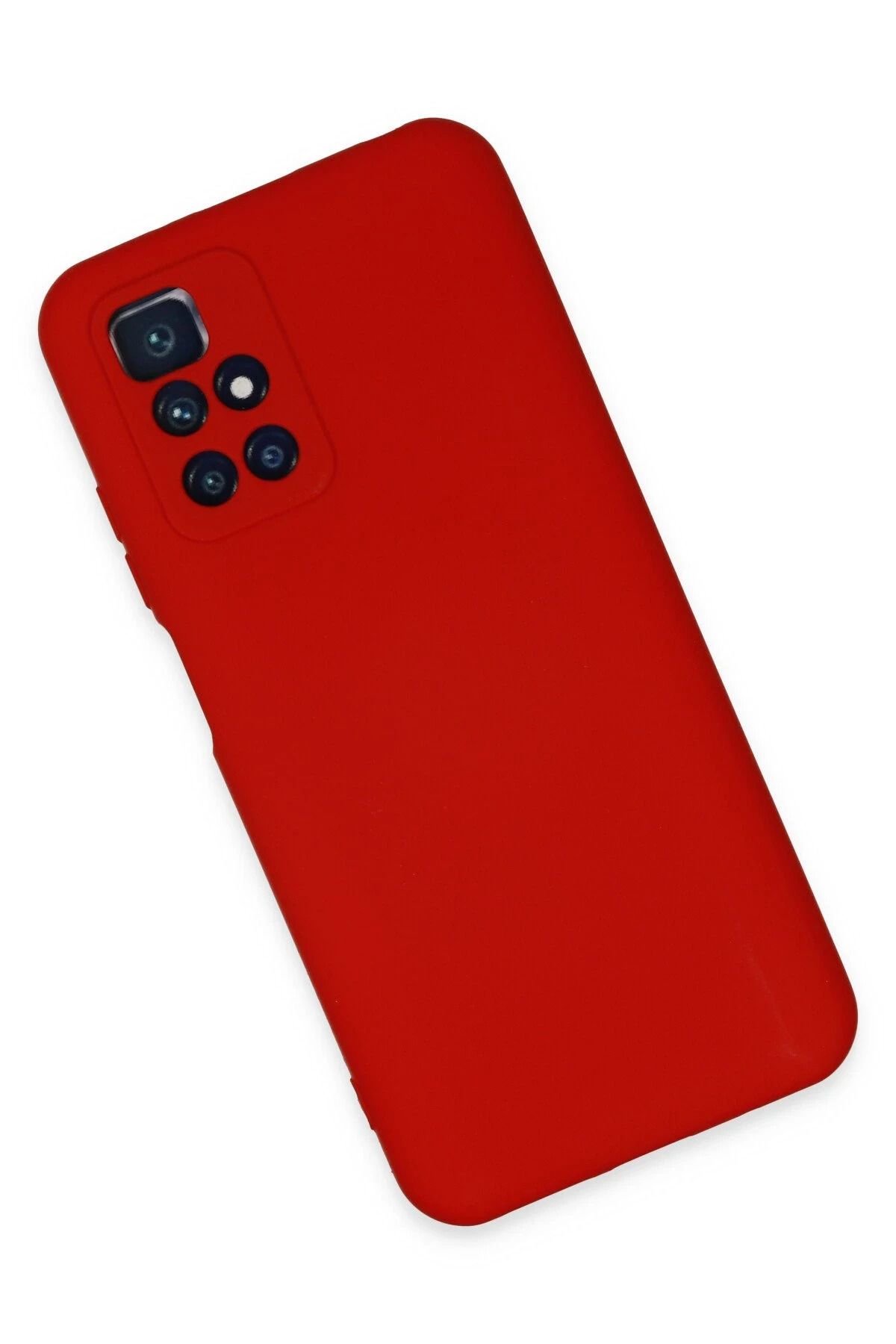 NewFace Xiaomi Redmi 10 2022 Kılıf Nano içi Kadife Silikon  uyumlu- Kırmızı GLSTD