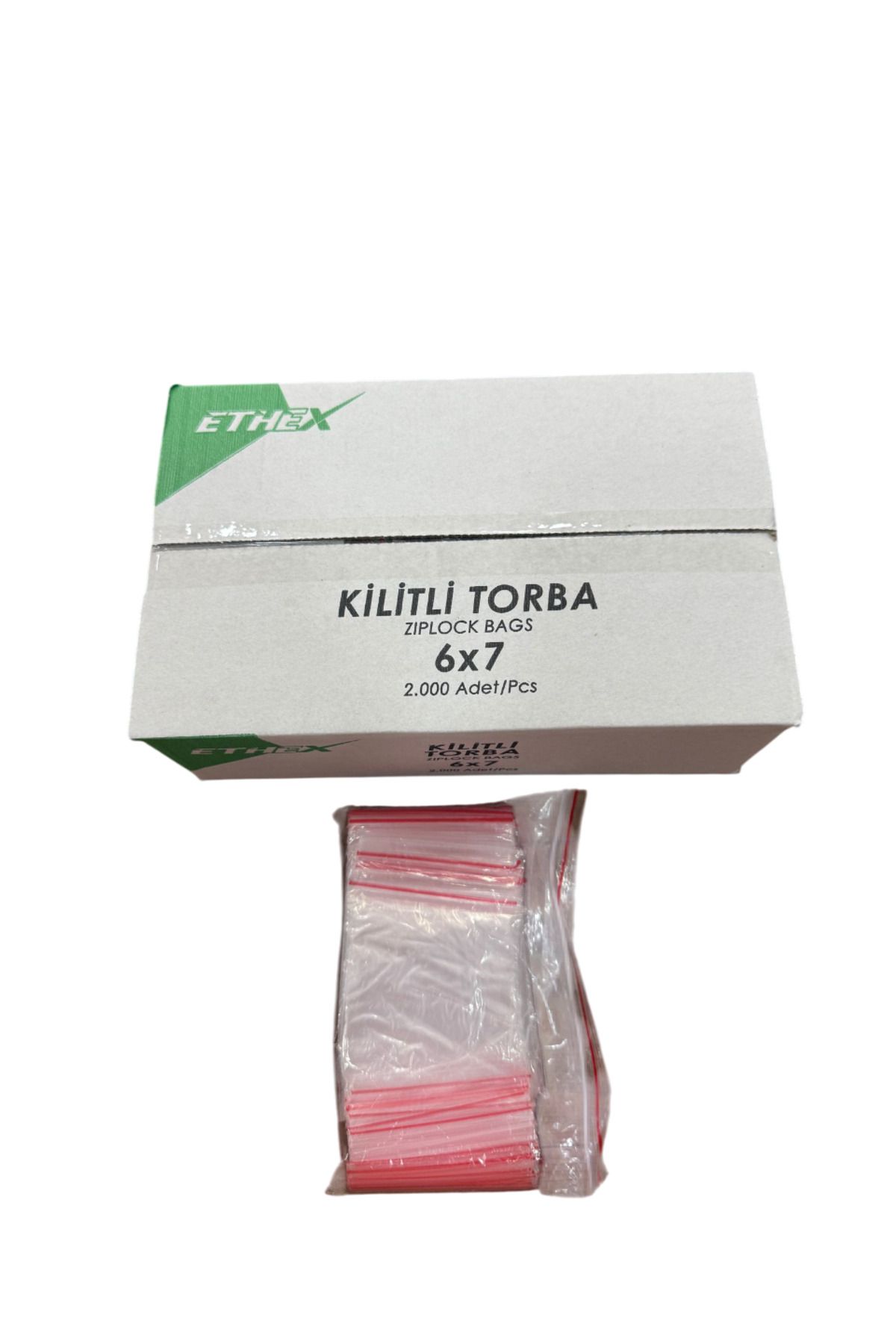 PRATİK SHOP 2000 Adet 6x7 Cm Kilitli Poşet / Naylon Torba / Şeffaf Ambalaj Poşeti / Kına Çerez Kuruyemiş Poşeti