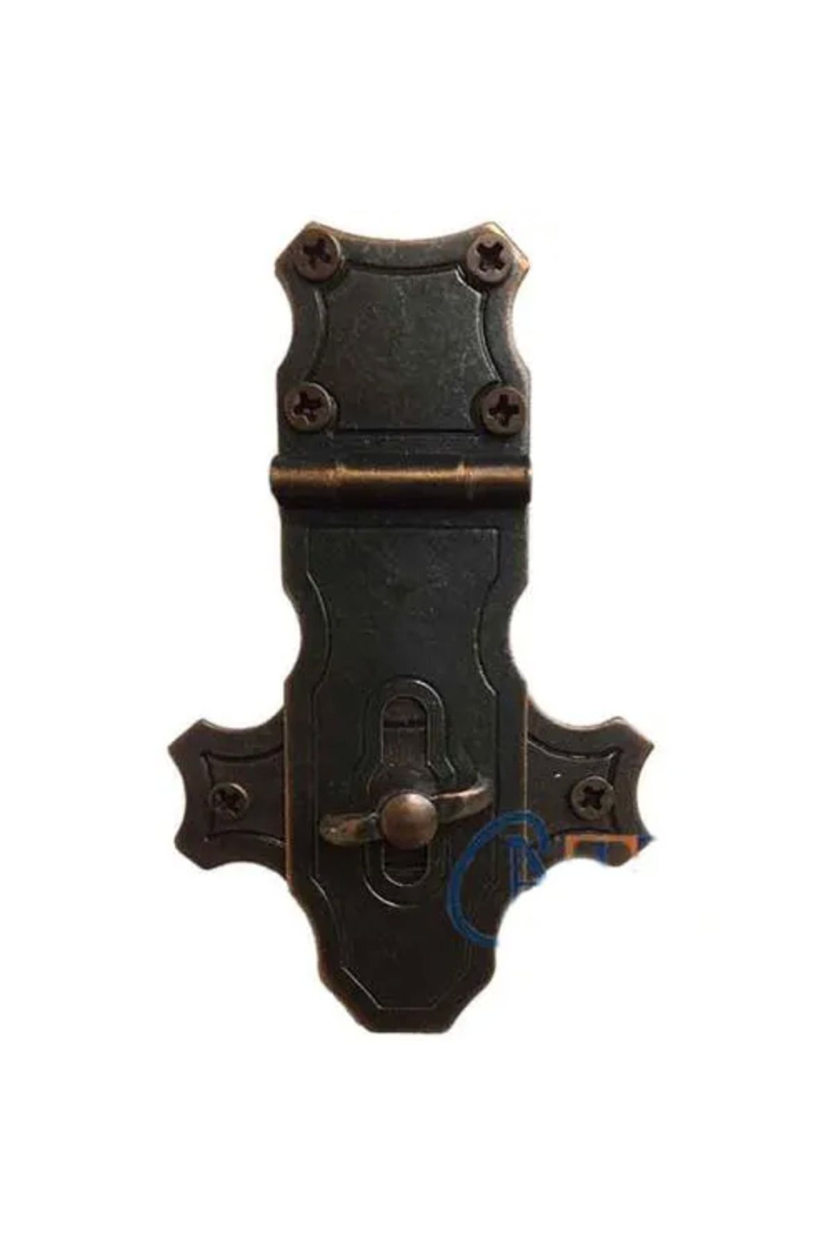 Ayaz World Dekoratif Anahtarlı Sandık Askısı - 40x65mm Oksit 100 Adet - AYZ4298-3992