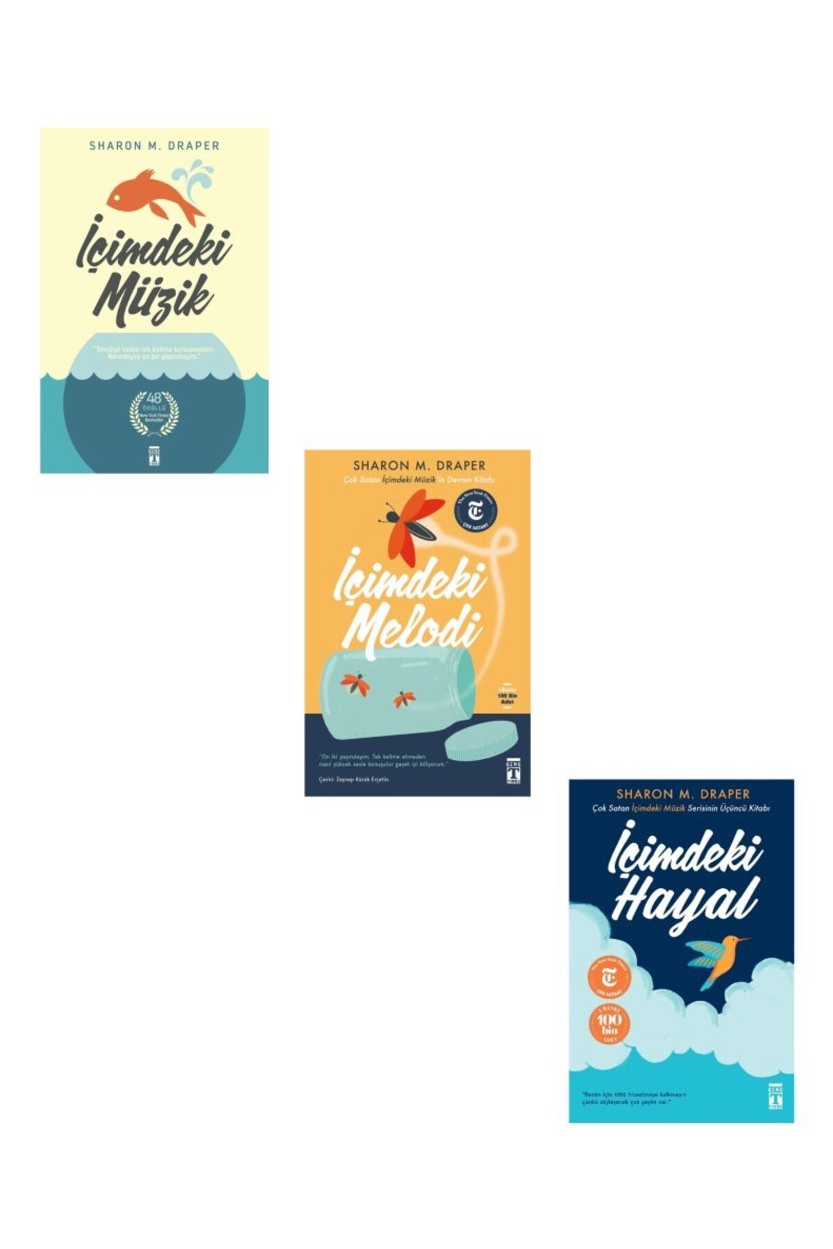 Timaş Yayınları Sharon M. Draper Seti 3 Kitap (İçimdeki Müzik + İçimdeki Hayal + İçimdeki Melodi)