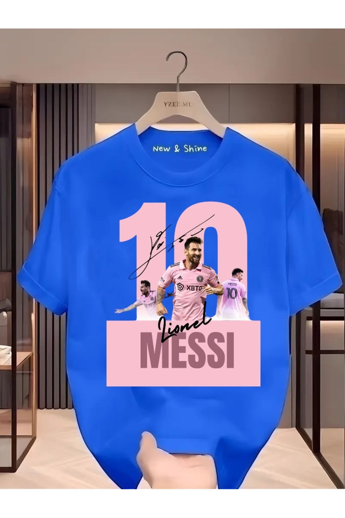 New Shine MESSİ Baskılı Oversize T-Shirt