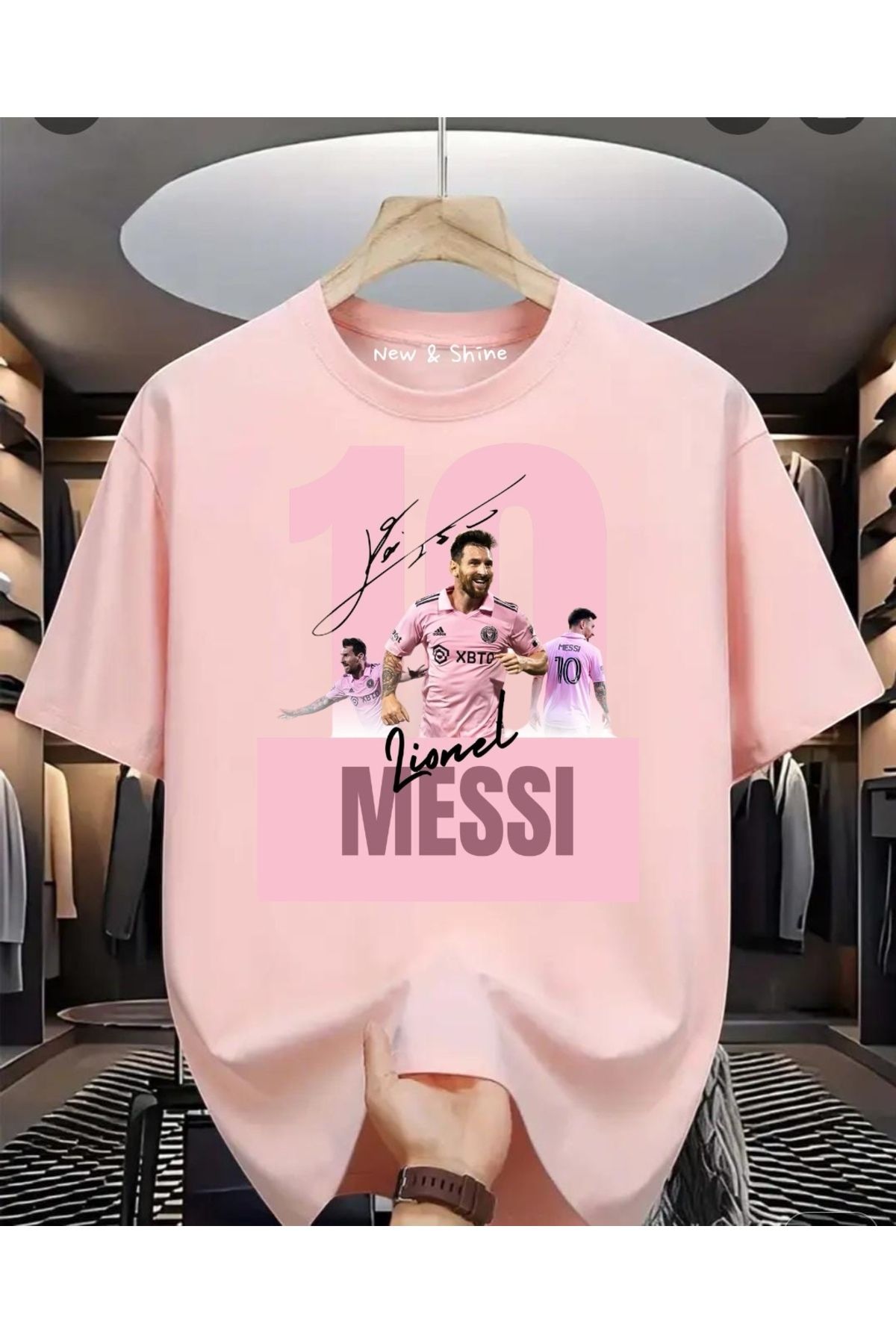 New Shine MESSİ Baskılı Oversize T-Shirt