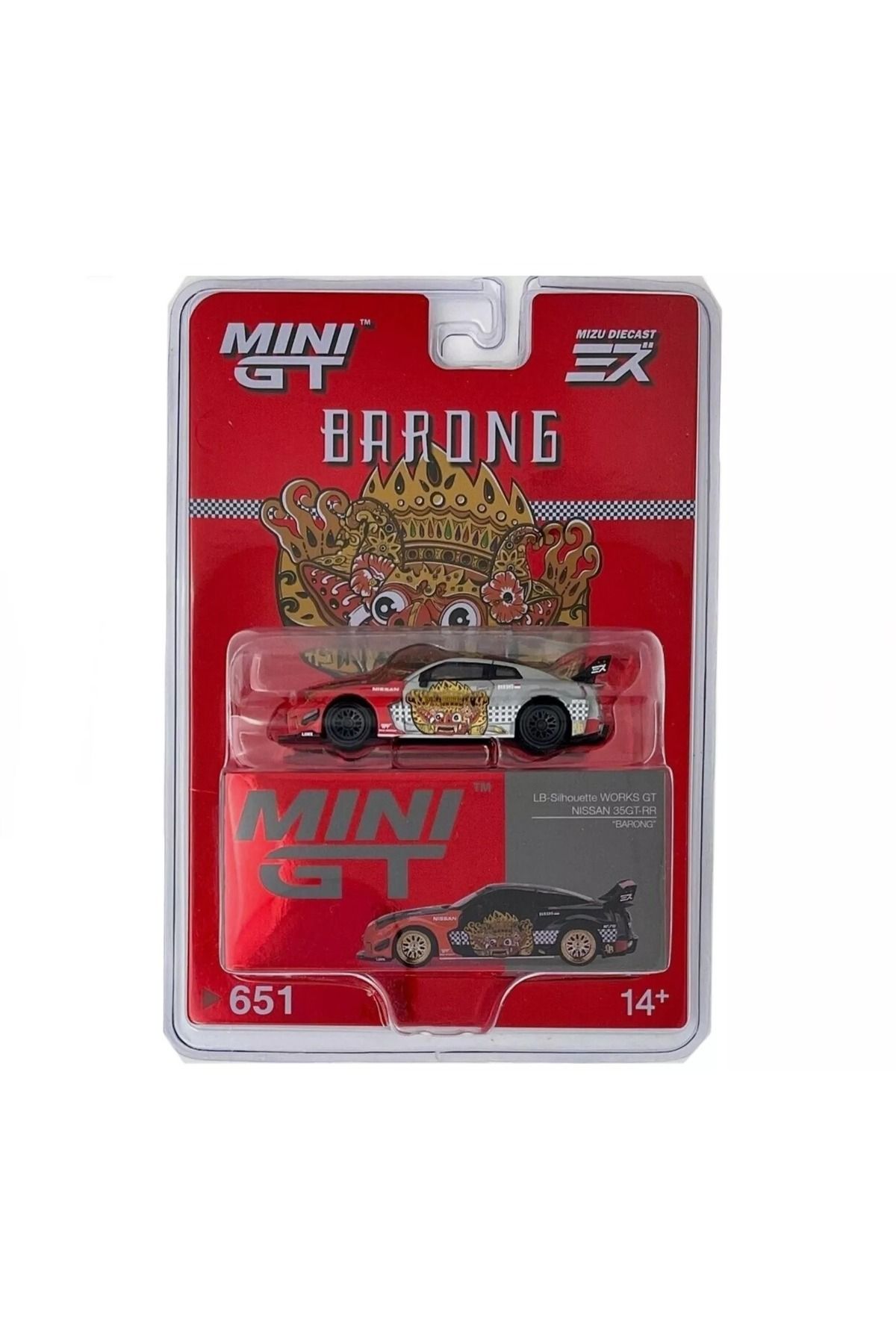 mini gt 1/64 561 LB-Silhouette WORKS GT NISSAN 35GT-RR Ver.1 “BARONG” MINI GT x MIZU Diecast !!Chase