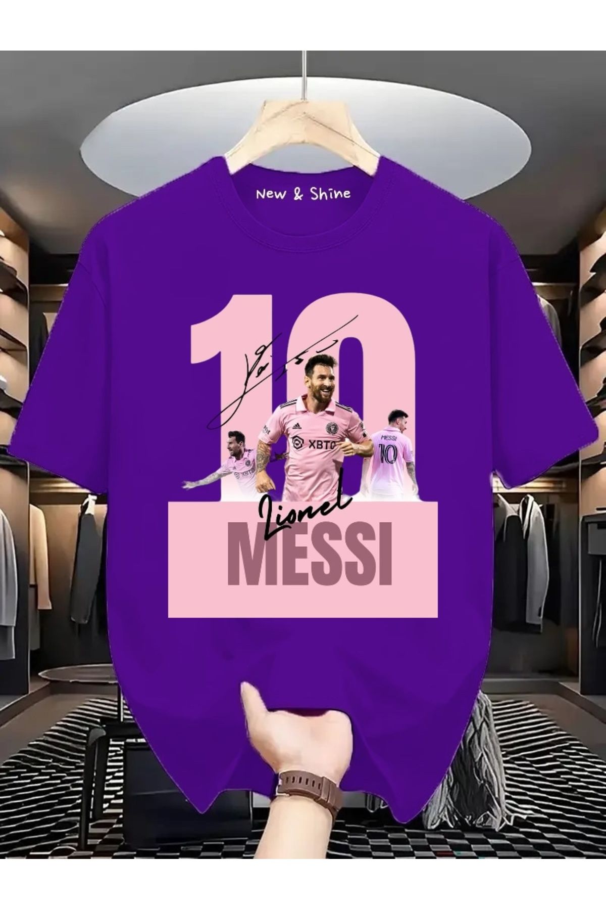 New Shine MESSİ Baskılı Oversize T-Shirt