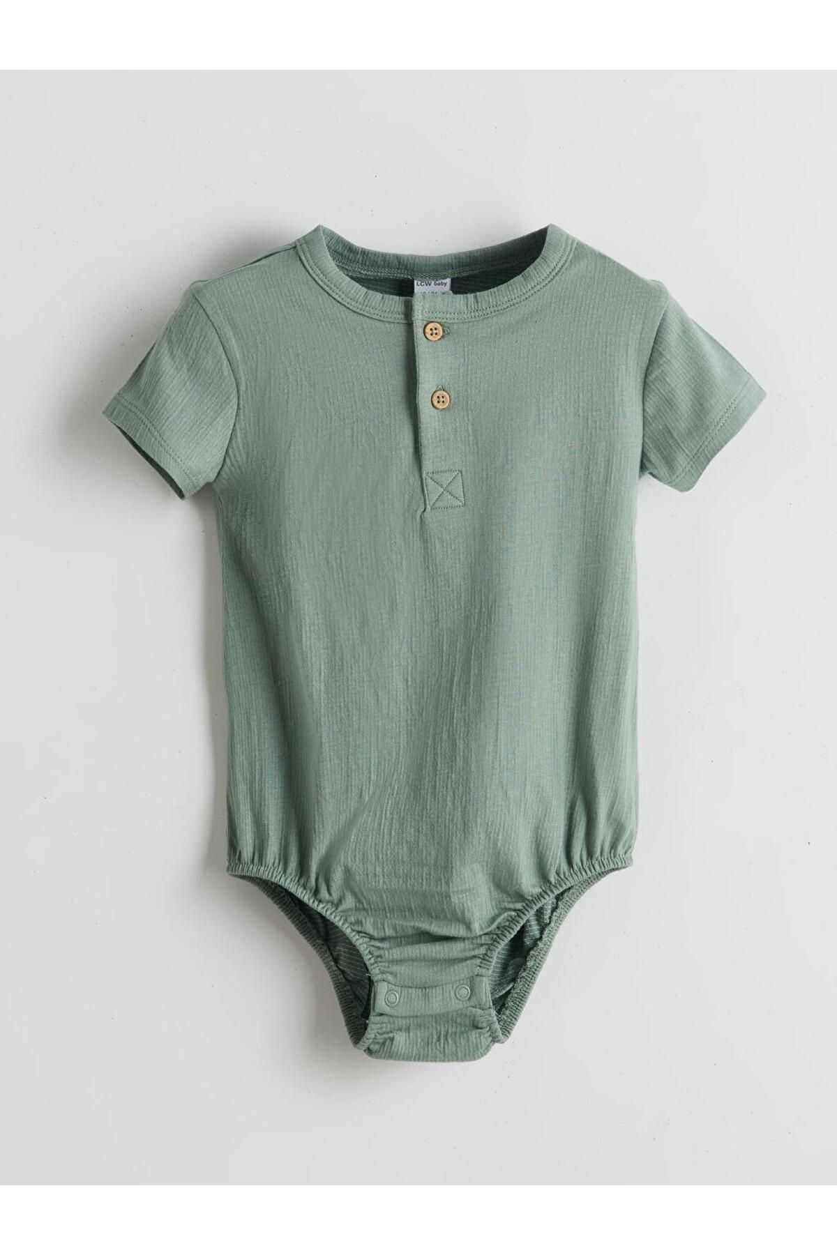 LC Waikiki Düğmeli Basic Erkek Bebek Çıtçıtlı Bodysuit (S5)