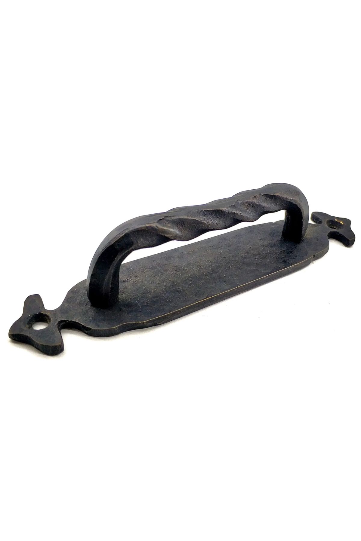 Ayaz World Antika Tarz Dekoratif Pirinç Burgulu Çekme Kol - 148x33 Mm Oksit - AYZ3084-8996