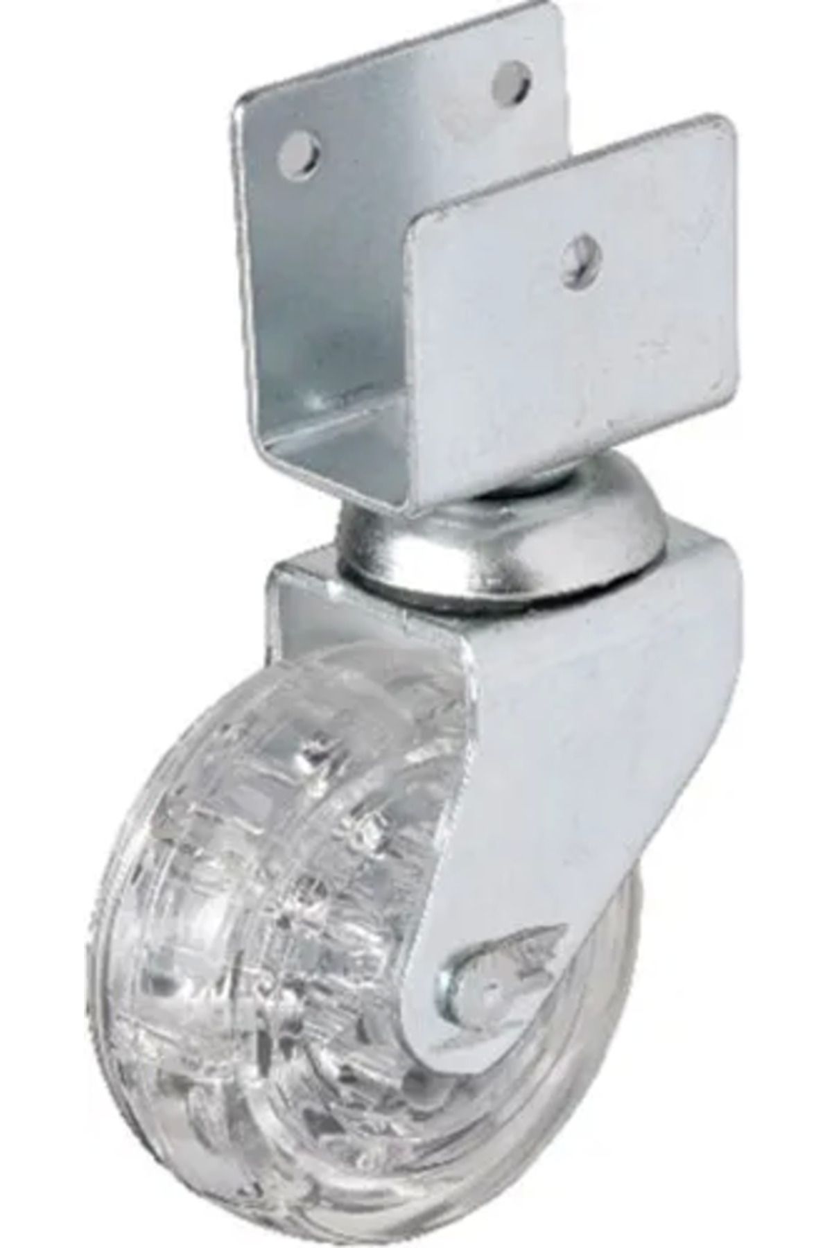 ETC 328 - 50x20 Mm Şeffaf Makaralı Kısa U Tablalı Teker 4 Adet - ETC9043-2577