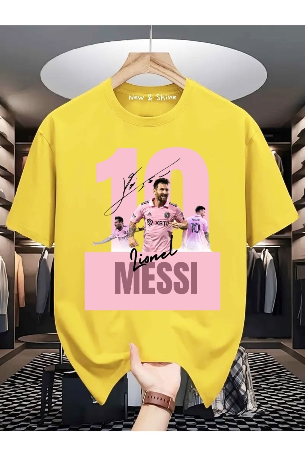 New Shine MESSİ Baskılı Oversize T-Shirt