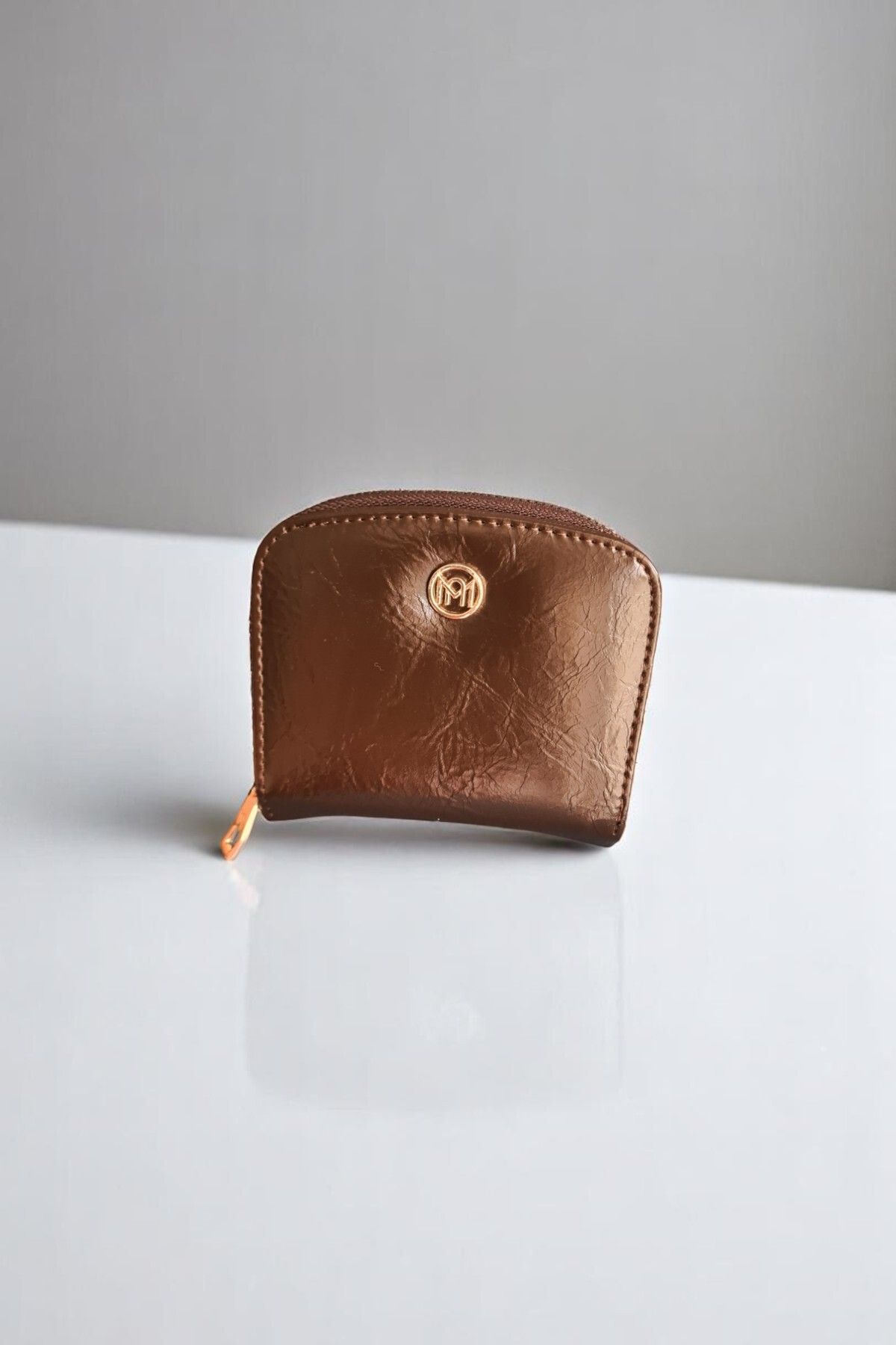 Classbag Kadın Kahverengi Kare Fermuarlı İki Taraflı Kartlıklı Cüzdan