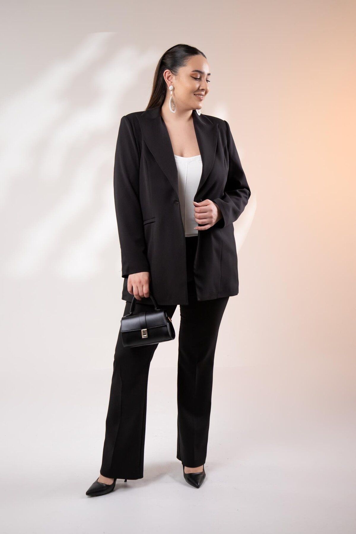 Roxxlen 122262 Cep Fermuarlı Blazer Ceket