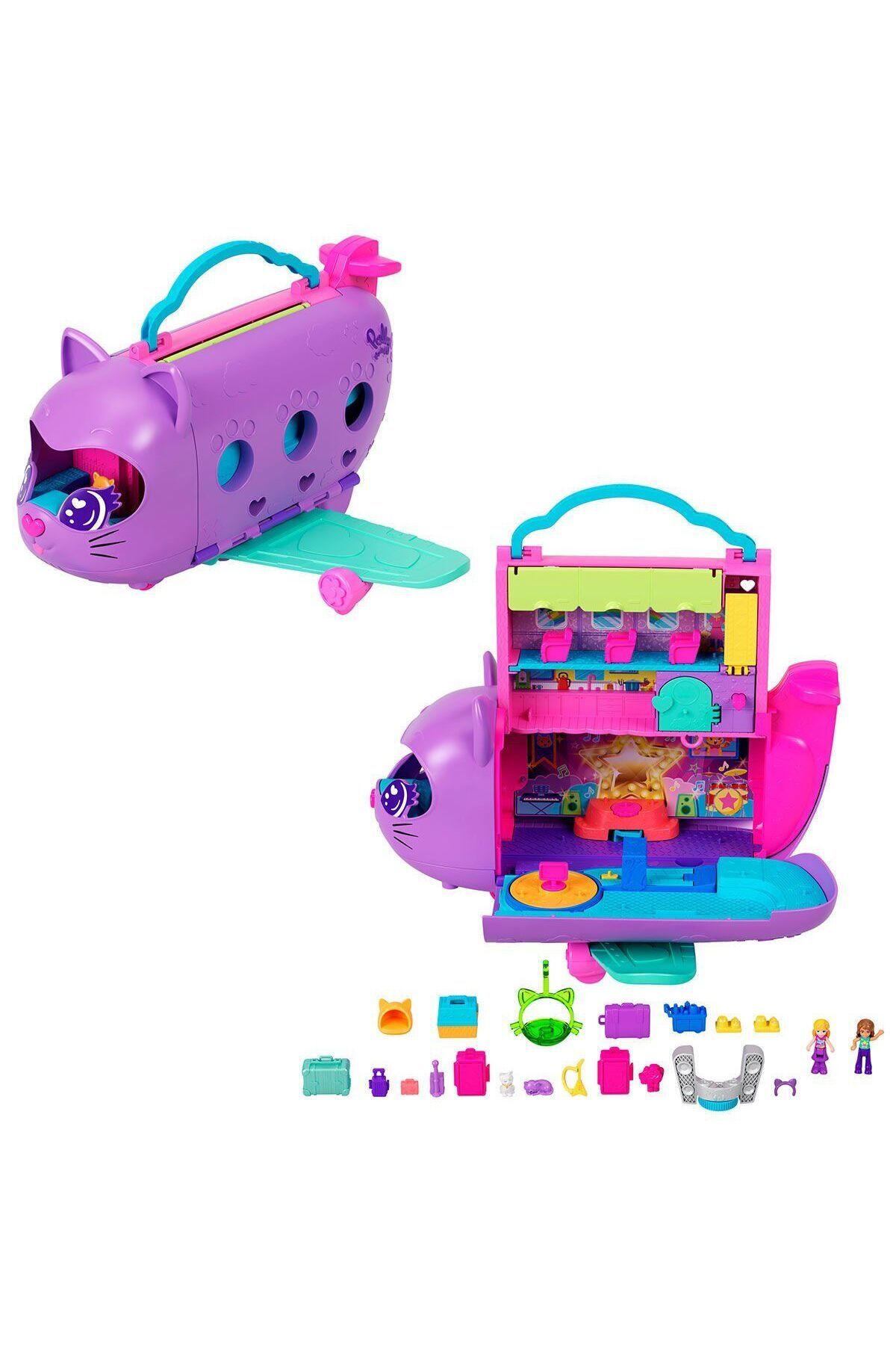 melfxxl eticaret HWP19 Polly Pocket Adventures in Rio Uçak Oyun Seti