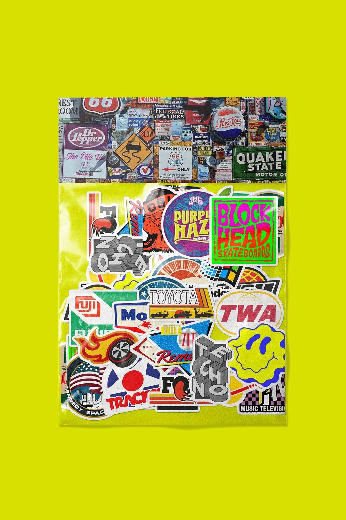 dadi ramba Retro Logo Sticker paketi -Bullet Journal -Laptop Etiket Çıkartma