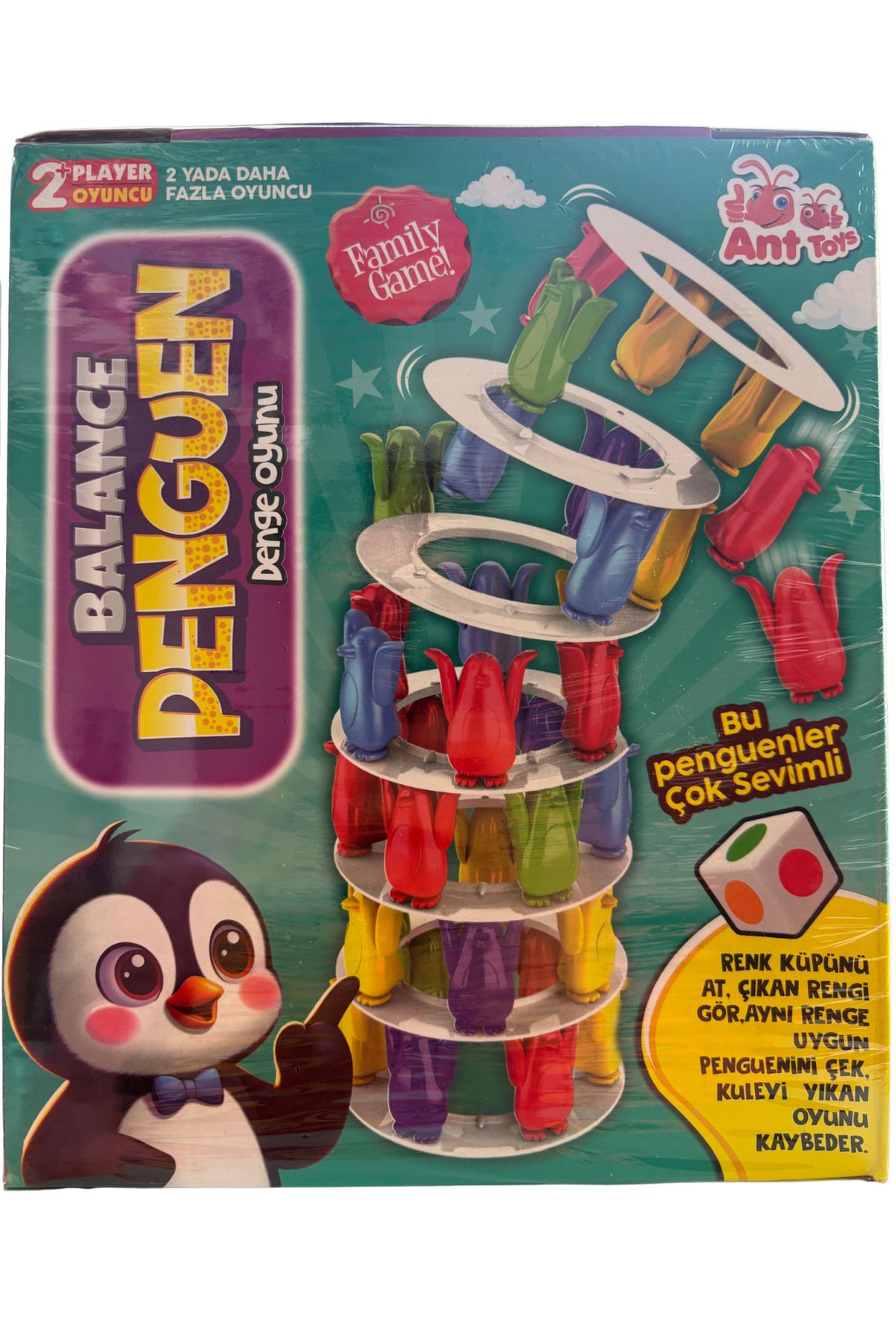 Colorful Toys "Ant Toys Balance Penguin – Renkli Penguen Denge Oyunu "