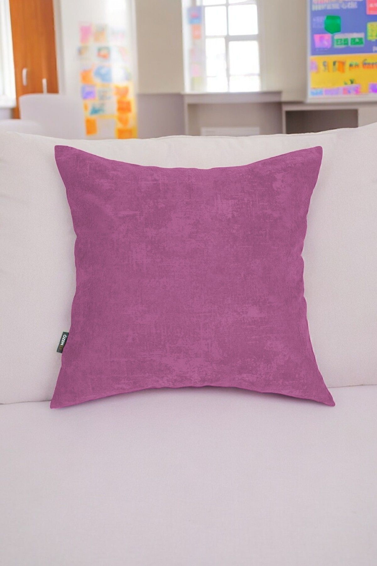 ASDİVA Artemis Dokulu 40 X 40cm Dekoratif Kırlent Kılıfı Pembe