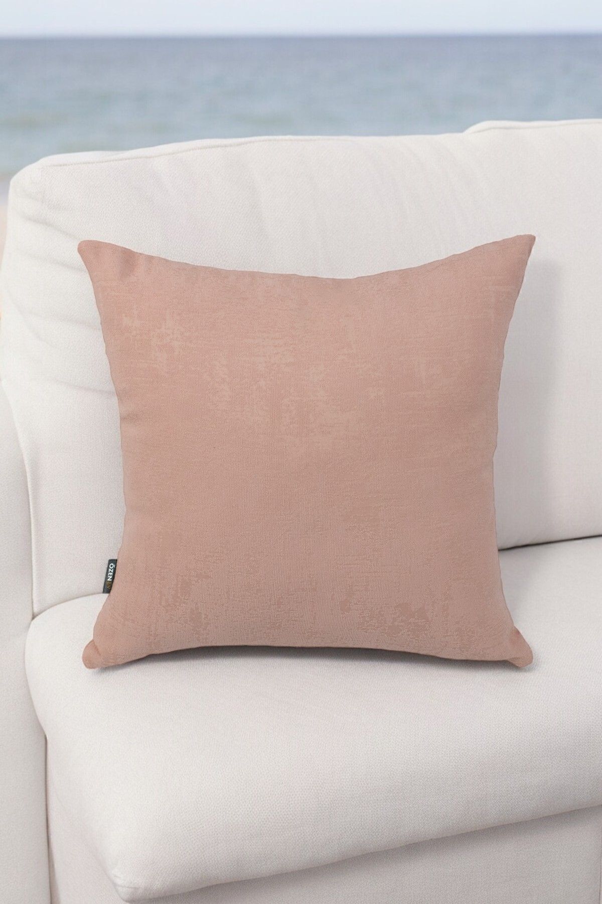 ASDİVA Artemis Dokulu 40 X 40cm Dekoratif Kırlent Kılıfı Pudra