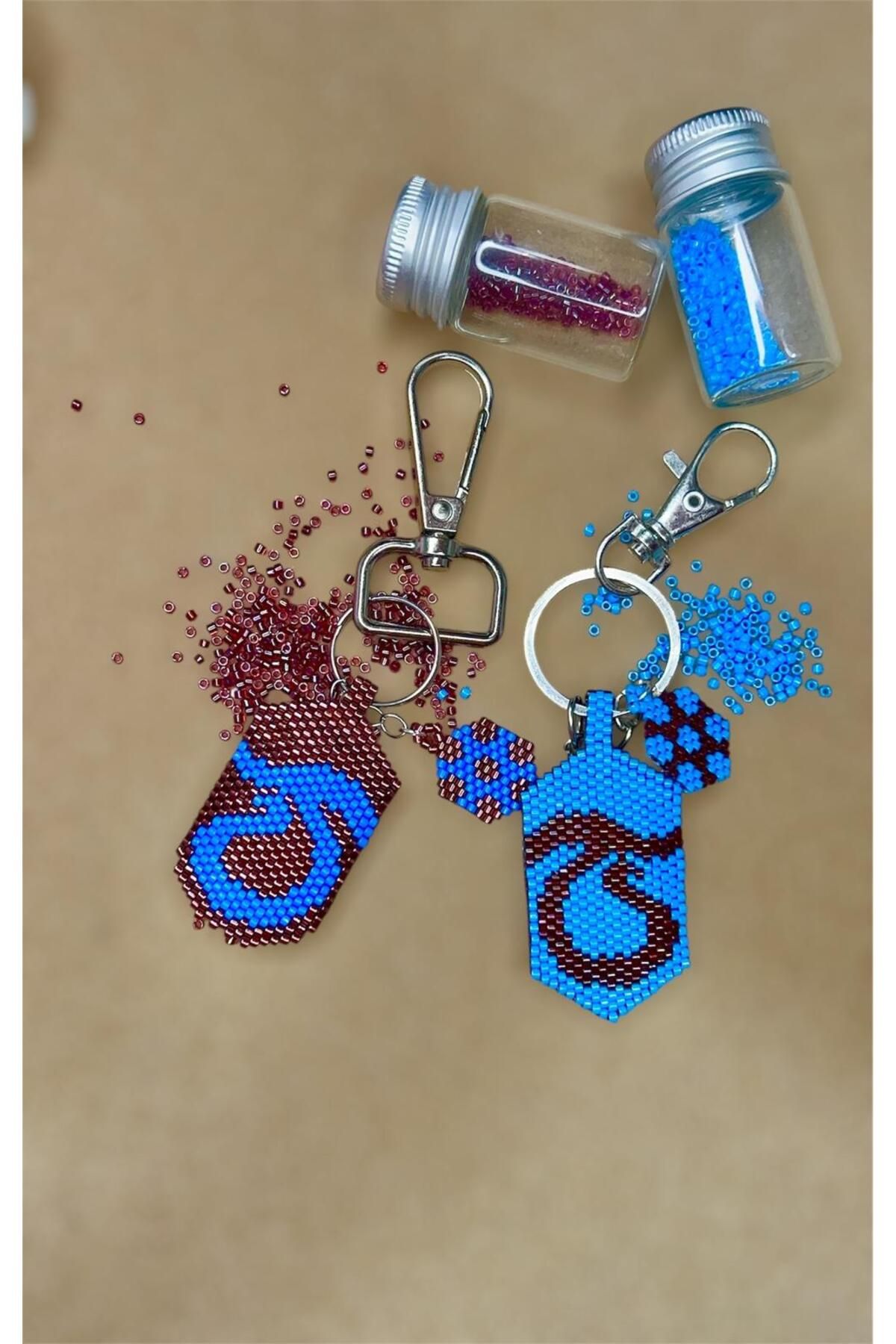Butik Trabzonspor taraftar anahtarlık (delica boncuk)