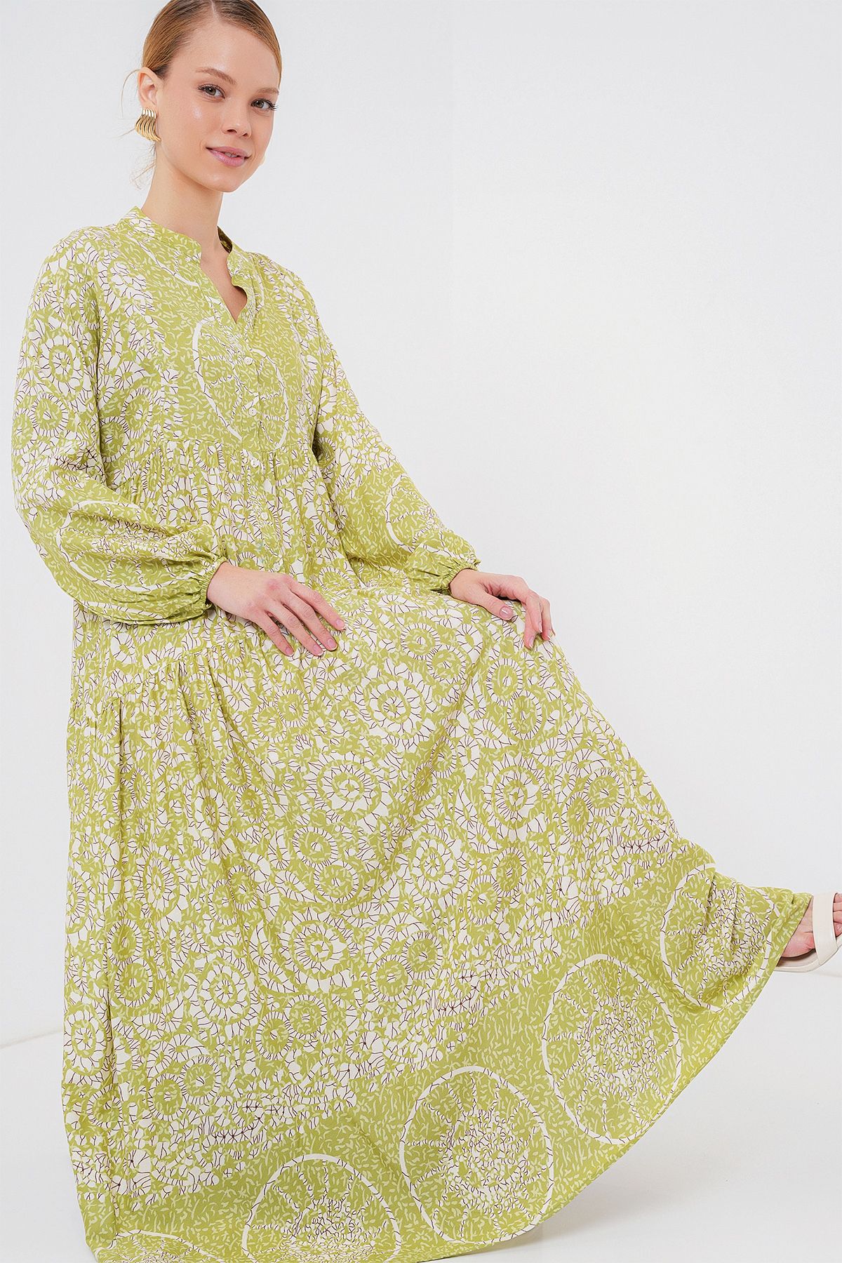 Bigdart-2423 Rochie hijab cu model autentic - verde 8 2