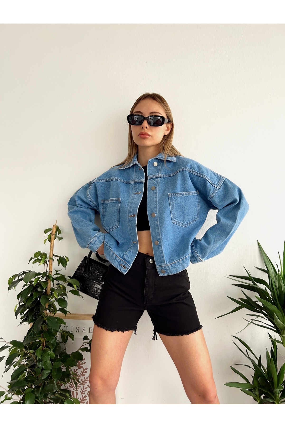 ÇEÇİM  KADIN KOT DENİM CEKET HYN-58080 - Görsel 4