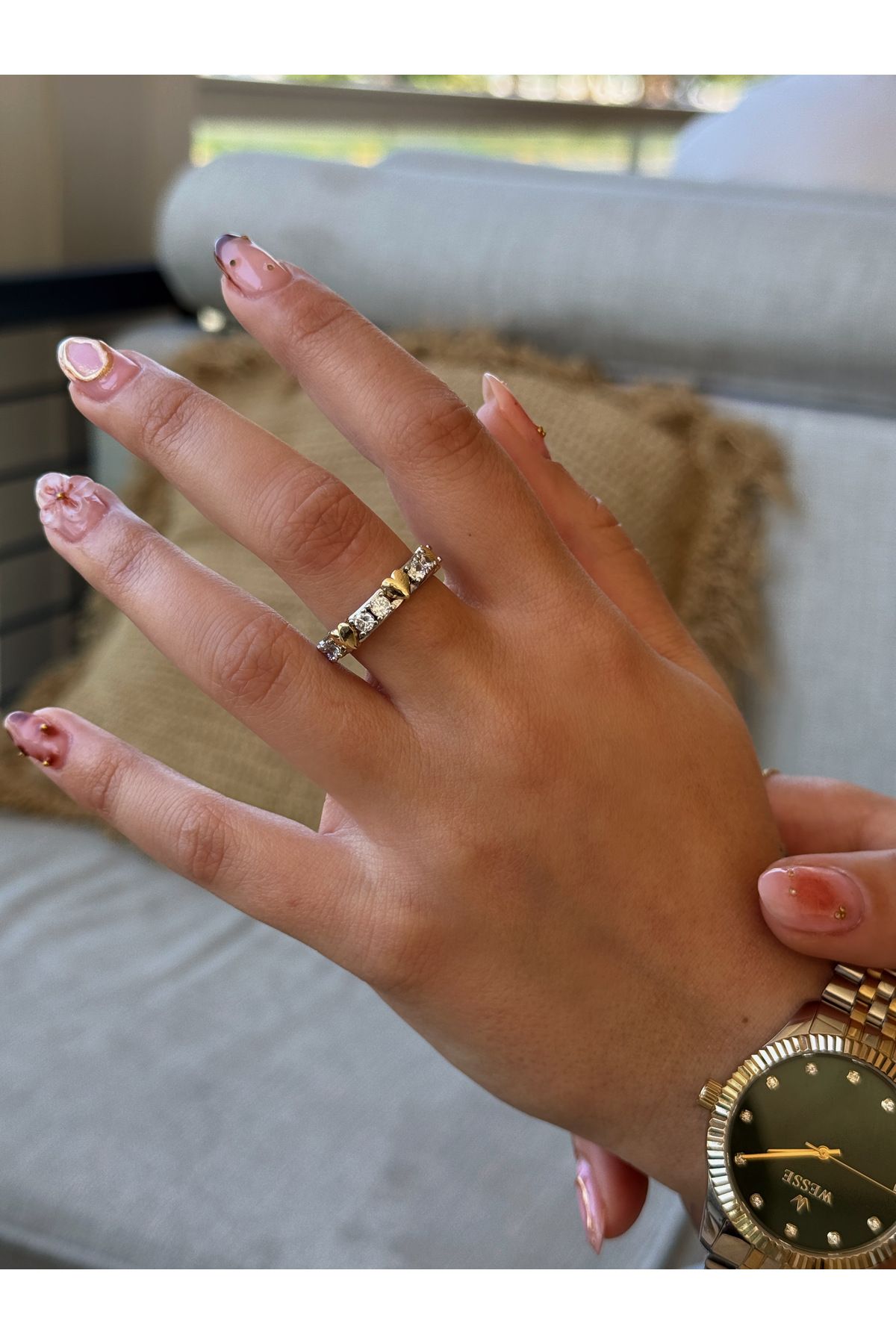 HeyYou Jewelry Ayarlanabilir kalpli yüzük