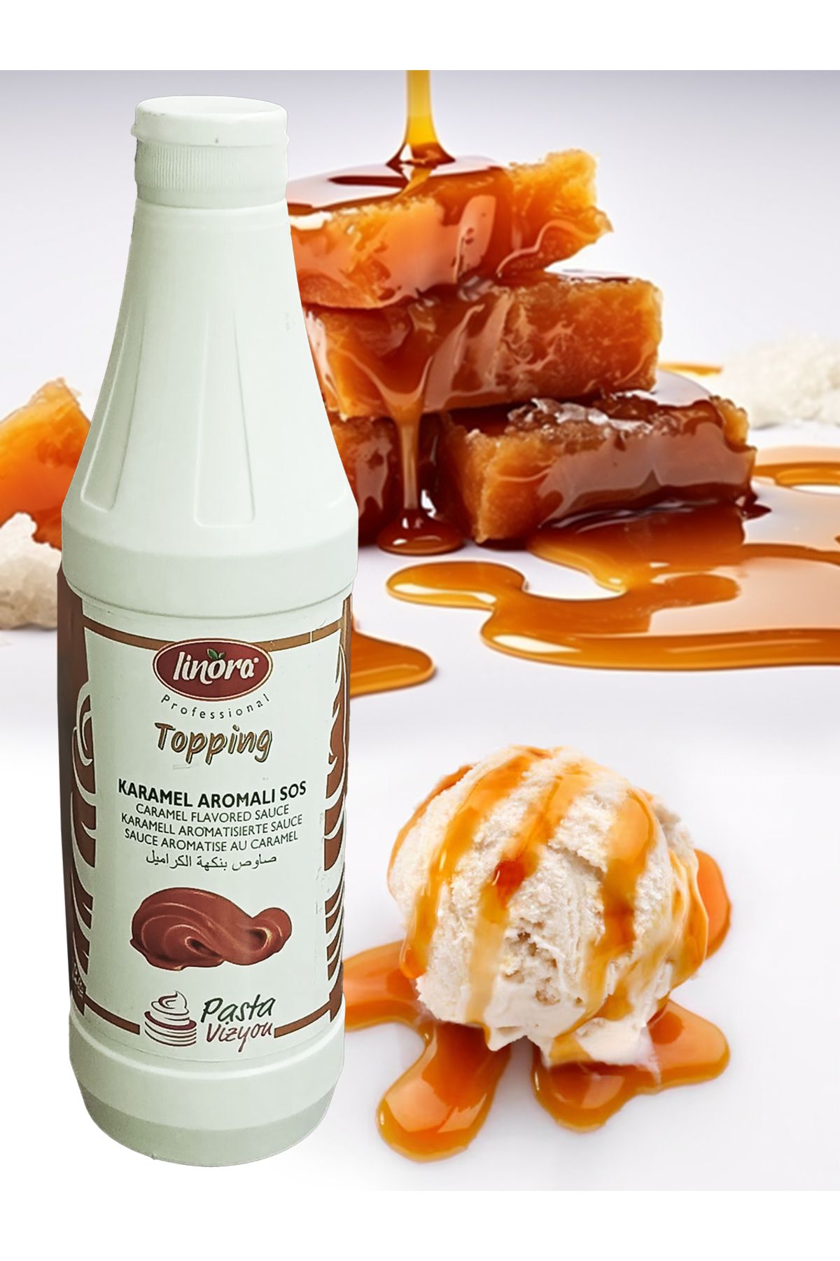 LİNORA Karamel Aromalı Topping Sos 1kg