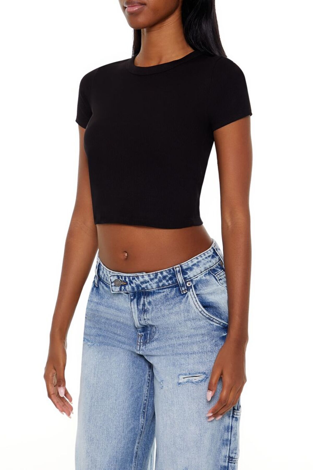 Forever 21 Crop Baby Tee Tişört