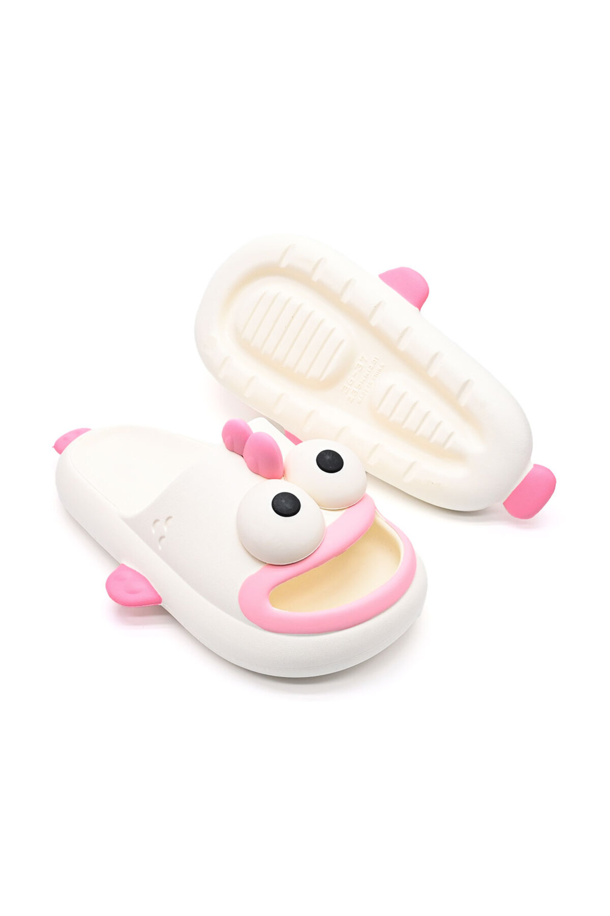 Tmall-Women's Slippers, With Ugly Fish Cartoons, Foam, Pd1036, White 3