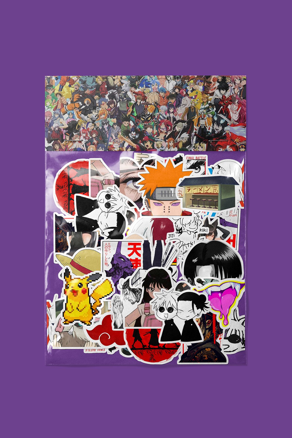 dadi ramba Random Anime Sticker paketi -Bullet Journal -Laptop Etiket Çıkartma