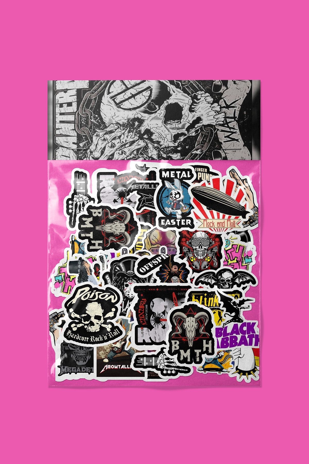 dadi ramba Rock Metal v3 Sticker paketi -Bullet Journal -Laptop Etiket Çıkartma