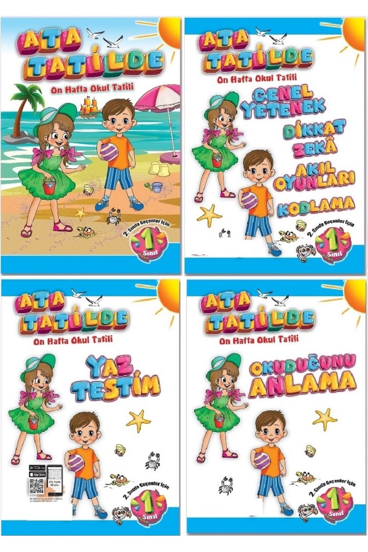 Ata Yayıncılık 1. Sınıf Yaz Tatil Seti- 4 Kitap