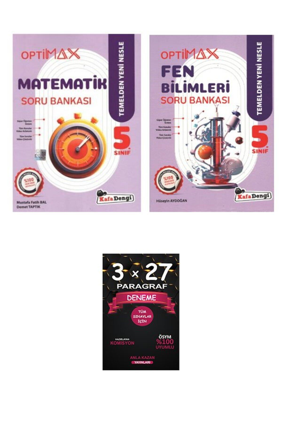 Anla Kazan Yayınları Kafa Dengi Yayınları 5. Sınıf Matematik+Fen Bilimleri Optimax Soru Bankası