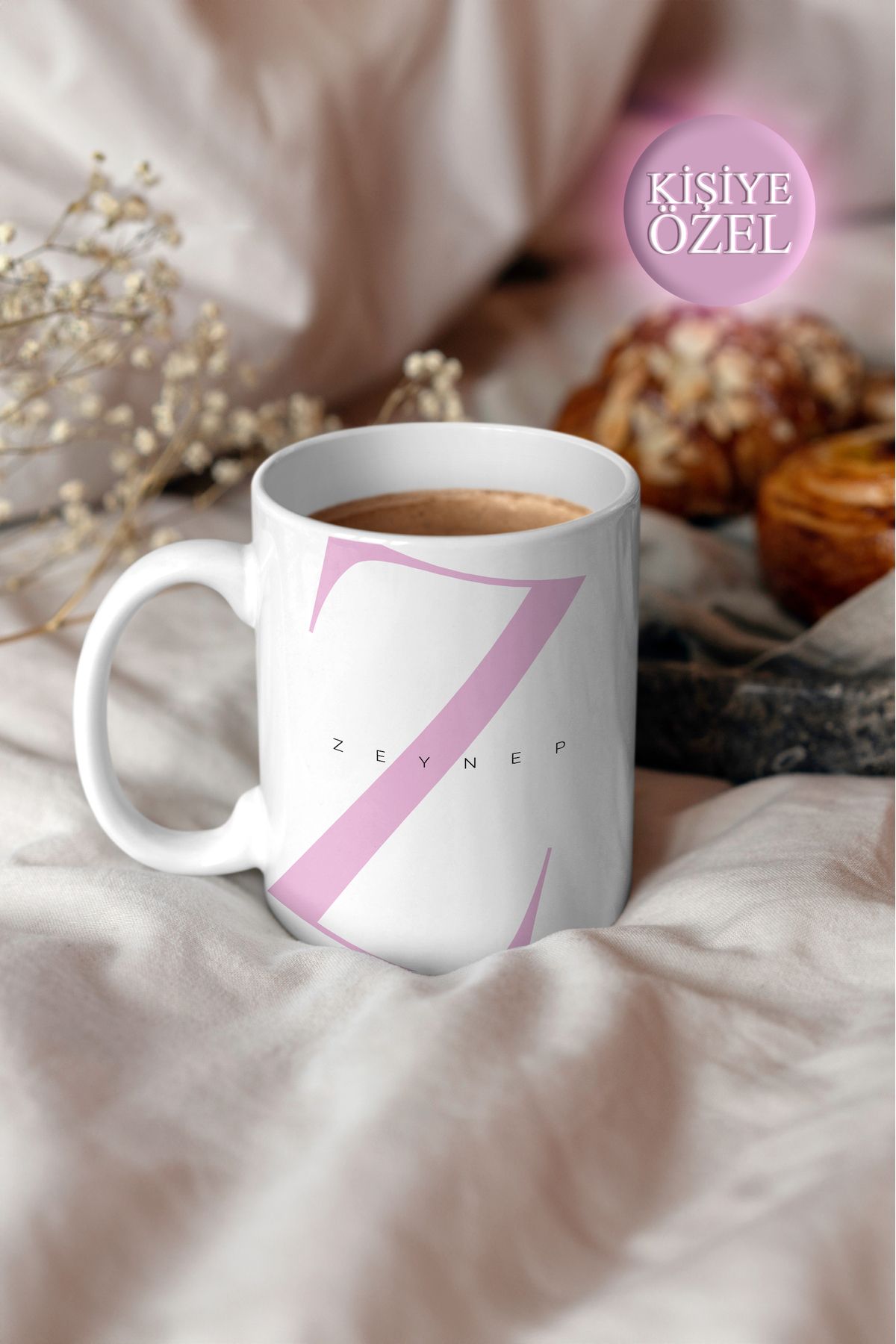 House Gorgeous Kişiye Özel Z Harfi ve İsim Yazılı Tasarım Kupa Bardak 300 ml