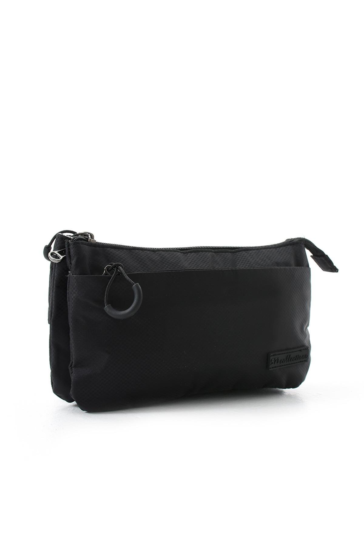 571 Collections Çanta Çok Cepli Bel Çantası Unisex Siyah (Model: 571-13-9R) görsel 4