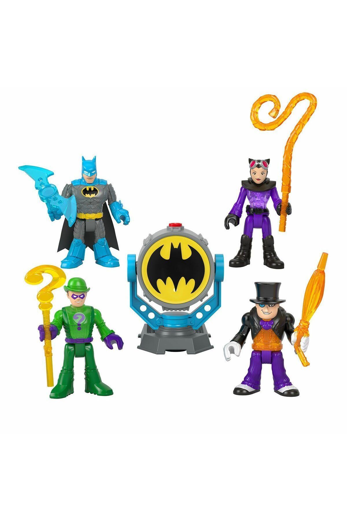 melfxxl eticaret HFD47 Imaginext, Bat-Tech Bat-Signal Figür Seti, DC Super Friends