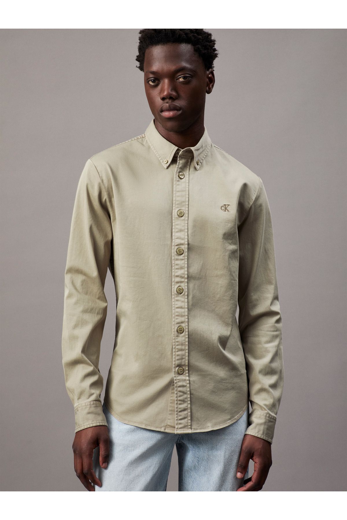 Calvin Klein GARMENT DYE COTTON TWILL SHIRT Gömlek