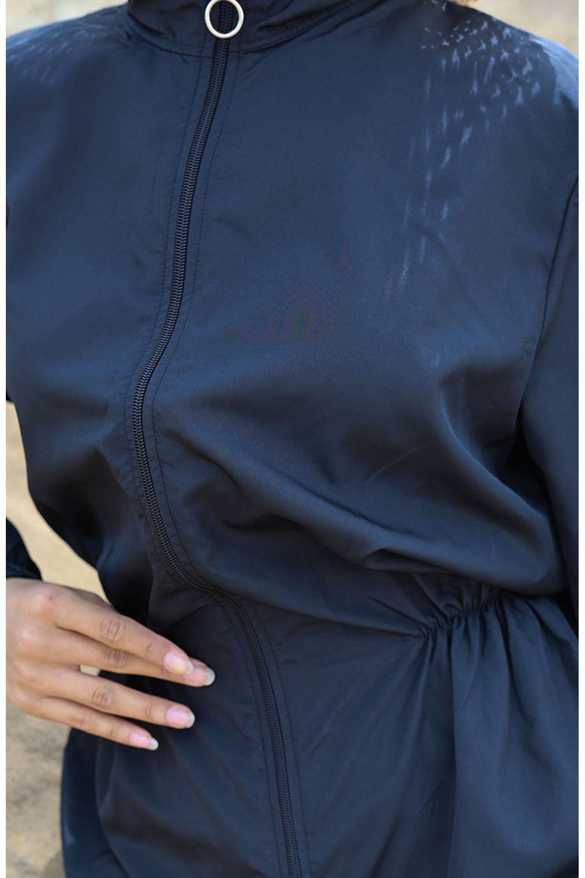 sefamerve-Sultan Beli Elastische Tasche Hijab Badeanzug 2038-01 Schwarz 4