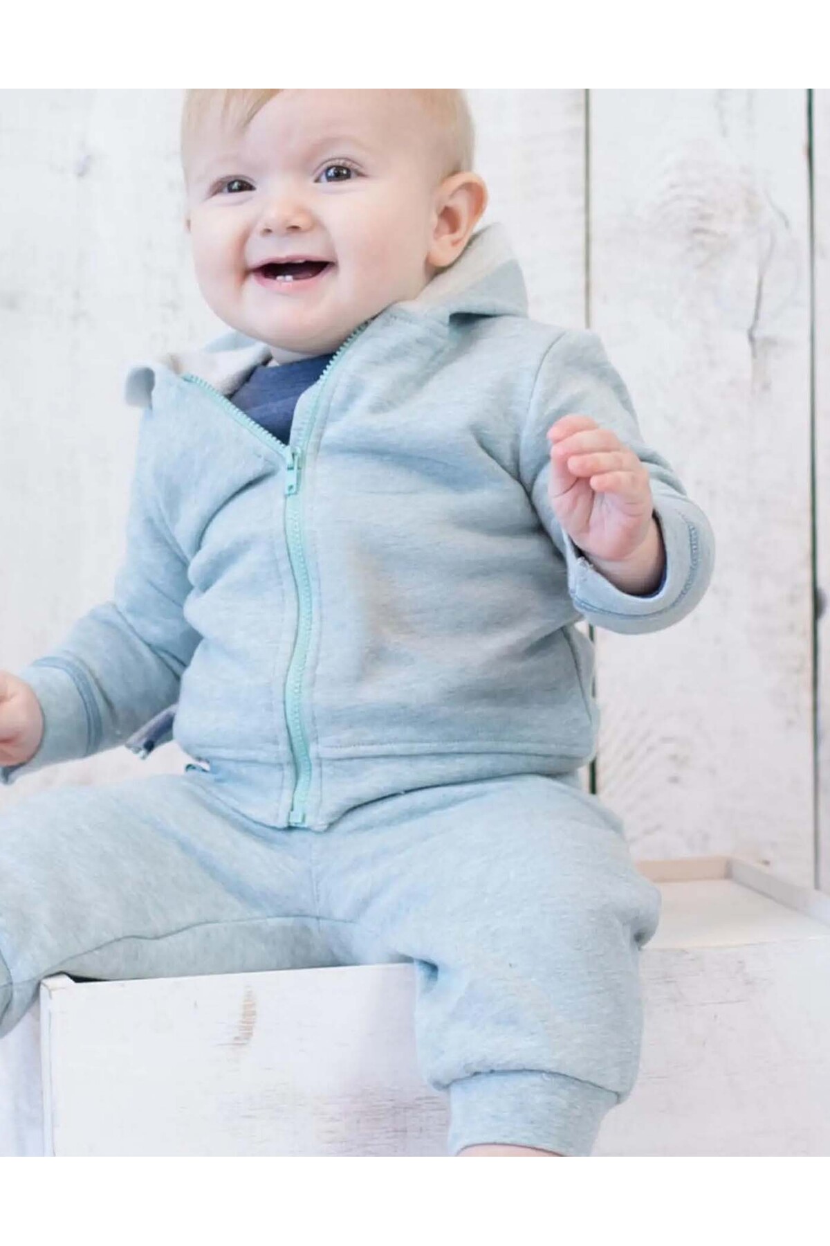 Organicera Organik Kapşonlu Mont ,aqua Melanj fotoğrafı 2 (önizleme)