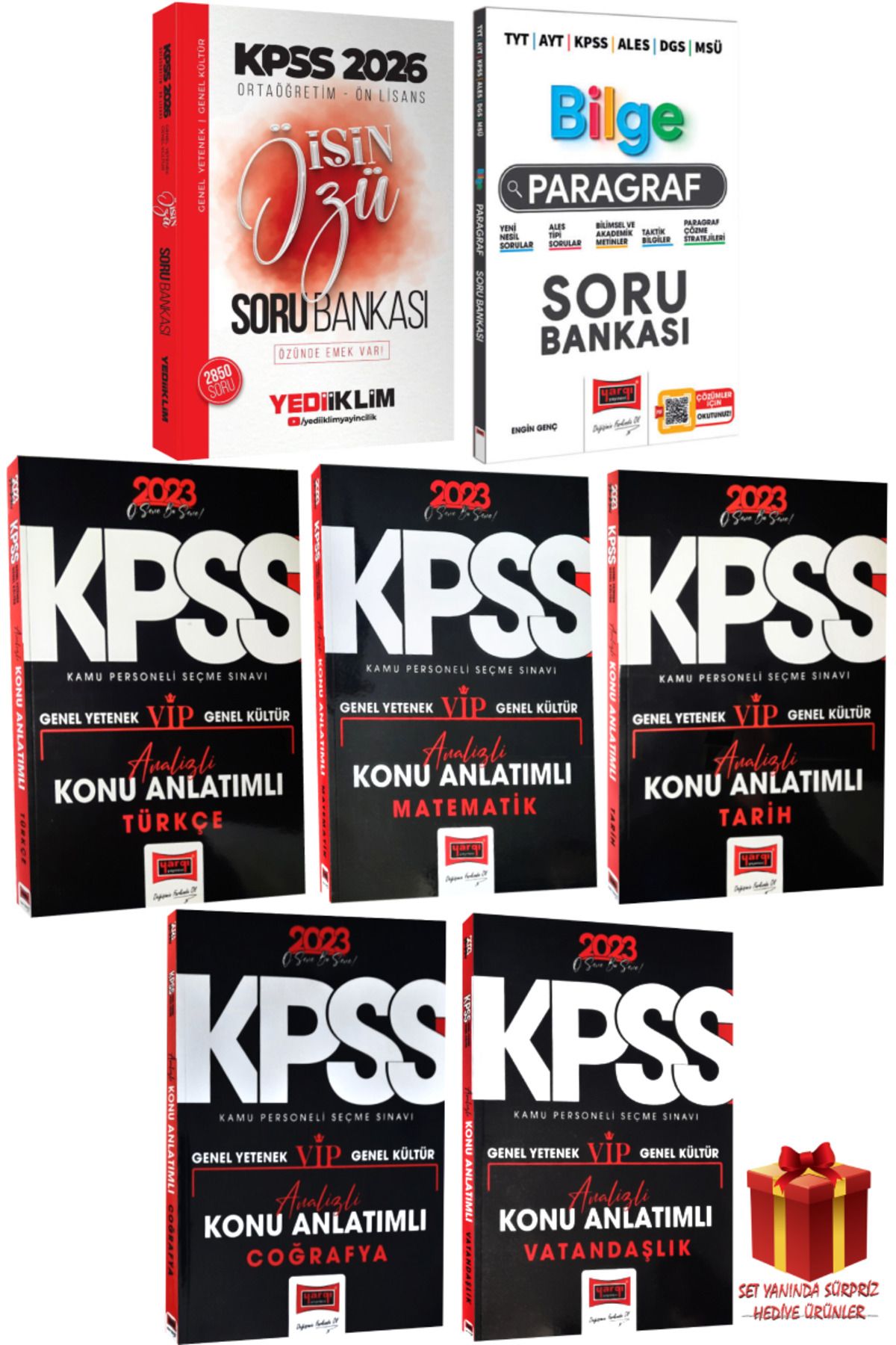 Yediiklim Yayınları 2026 KPSS Ortaöğretim-Ön Lisans İşin Özü+Paragraf Soru Bankası+Tüm Dersler Konu Anlatımlı Modüler