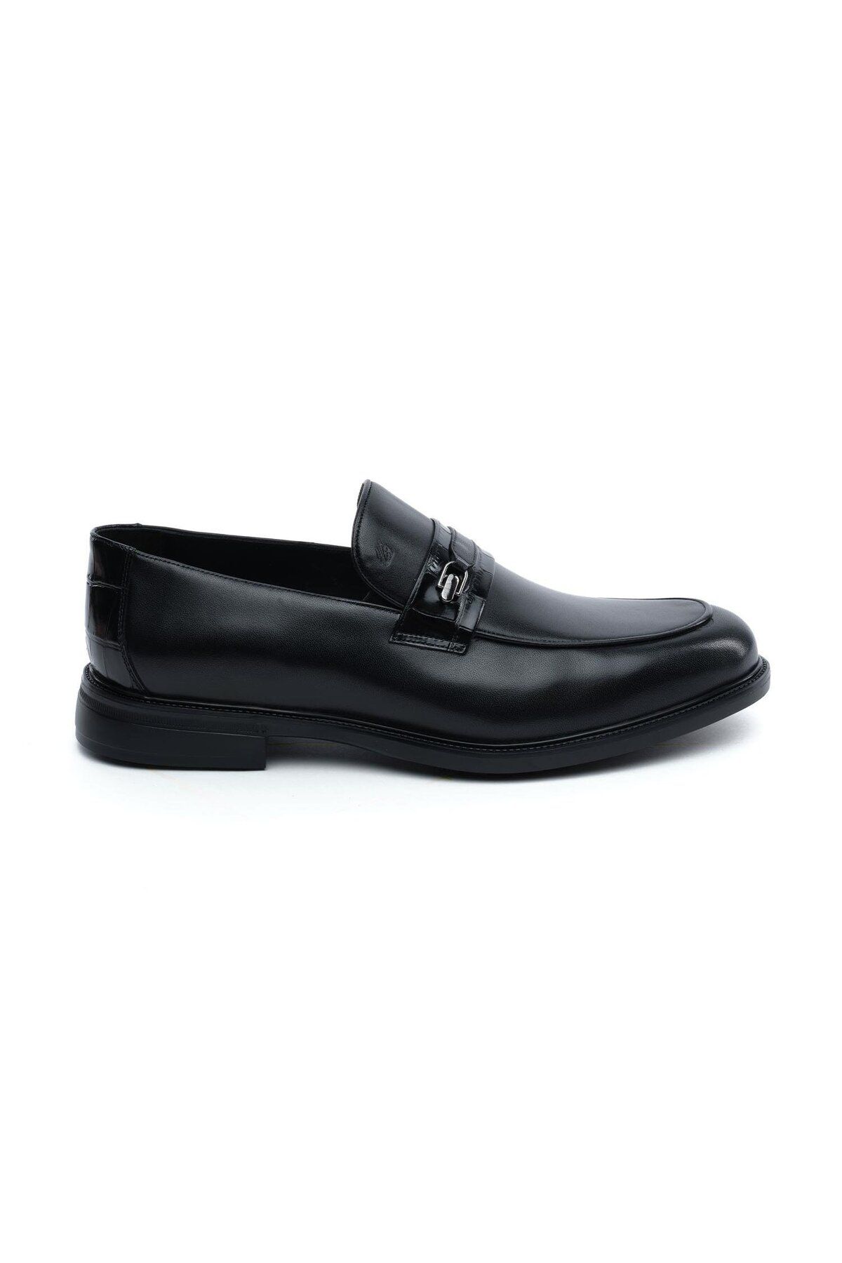 Greyder 64705 Siyah Hakiki Deri Erkek Loafer Ayakkabı