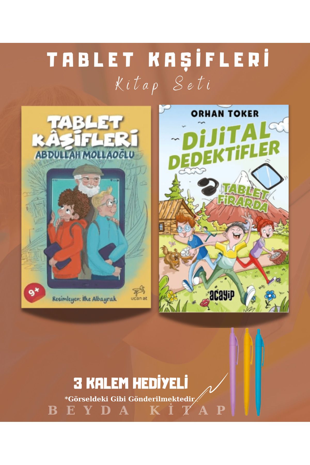 Bilge Kültür Sanat Tablet Kaşifleri - Tablet Firarda - Abdullah Mollaoğlu - Kitap Seti - Kalem Hediyeli