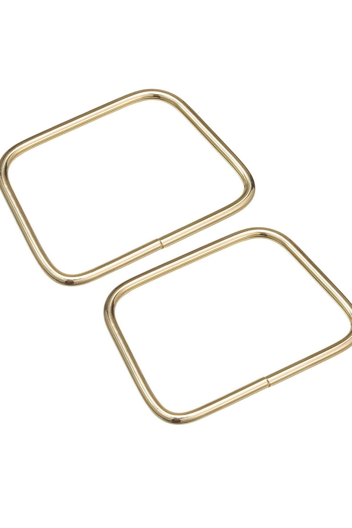 OZN AKSESUAR Dörtgen Çanta Sapı, Metal Çanta Sapı, Metal Sap, örgü çanta sapı (çift) gold