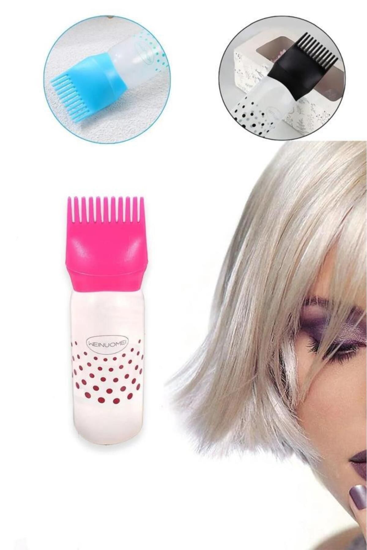 sanal trend Saç Boyama Şişesi Taraklı Saç Boyama Fırçası Şampuan Bone Bakım Seti Keratin Saç Düzleştirici 1 Adet