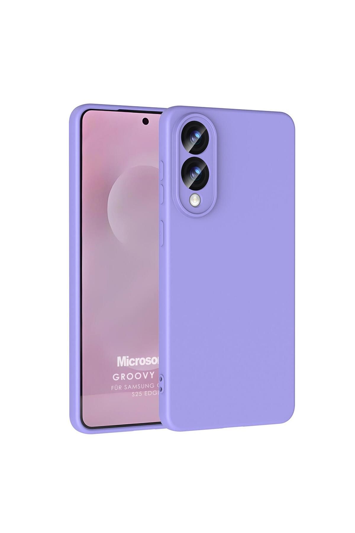 Microsonic Samsung Galaxy S25 Edge Kılıf Groovy Soft Lila