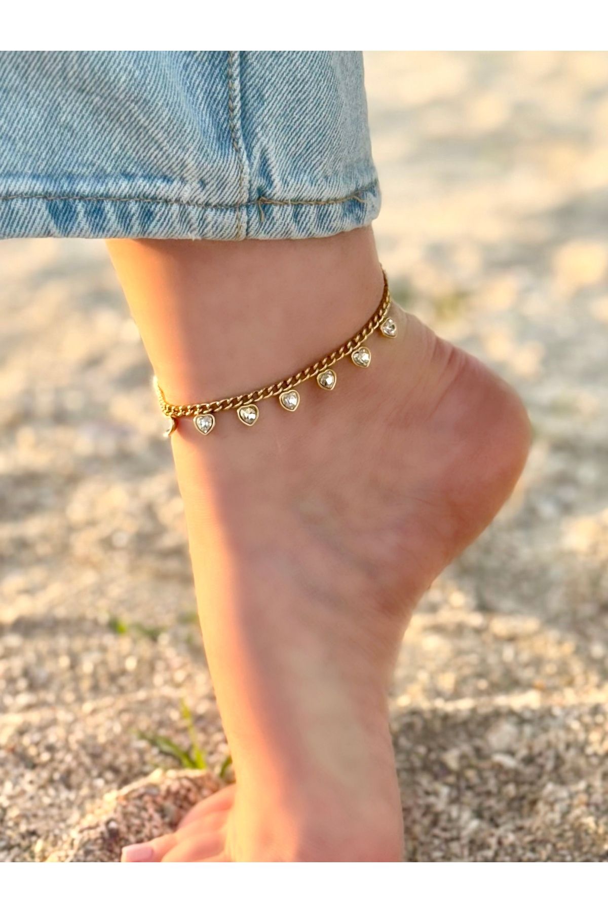 Opia JEWELRY Kalp Model Çelik Halhal