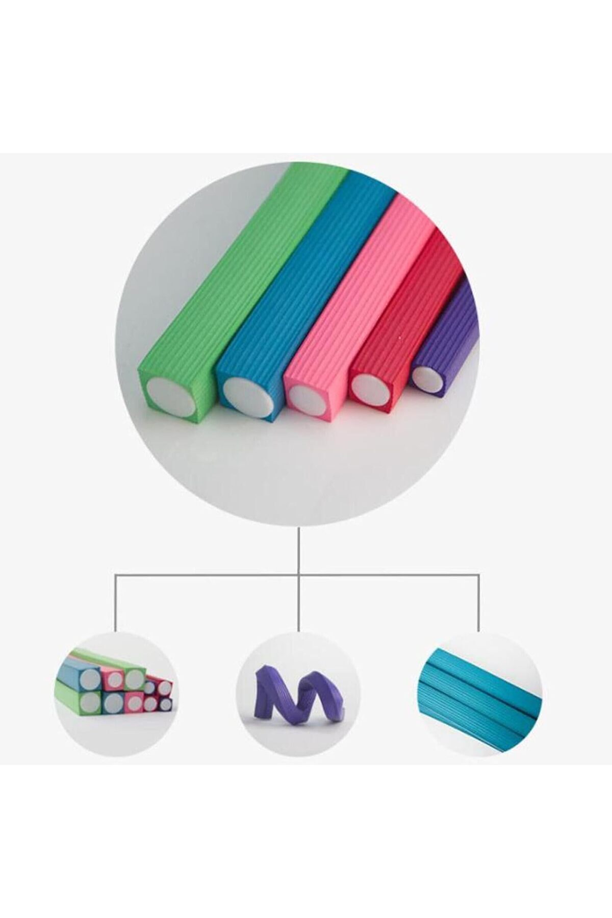 LA PERLA TECH-Pack of 10 Twist Flex Rods - Foam Flexible Rollers, Flexible Lightweight Curlers for Curls 3