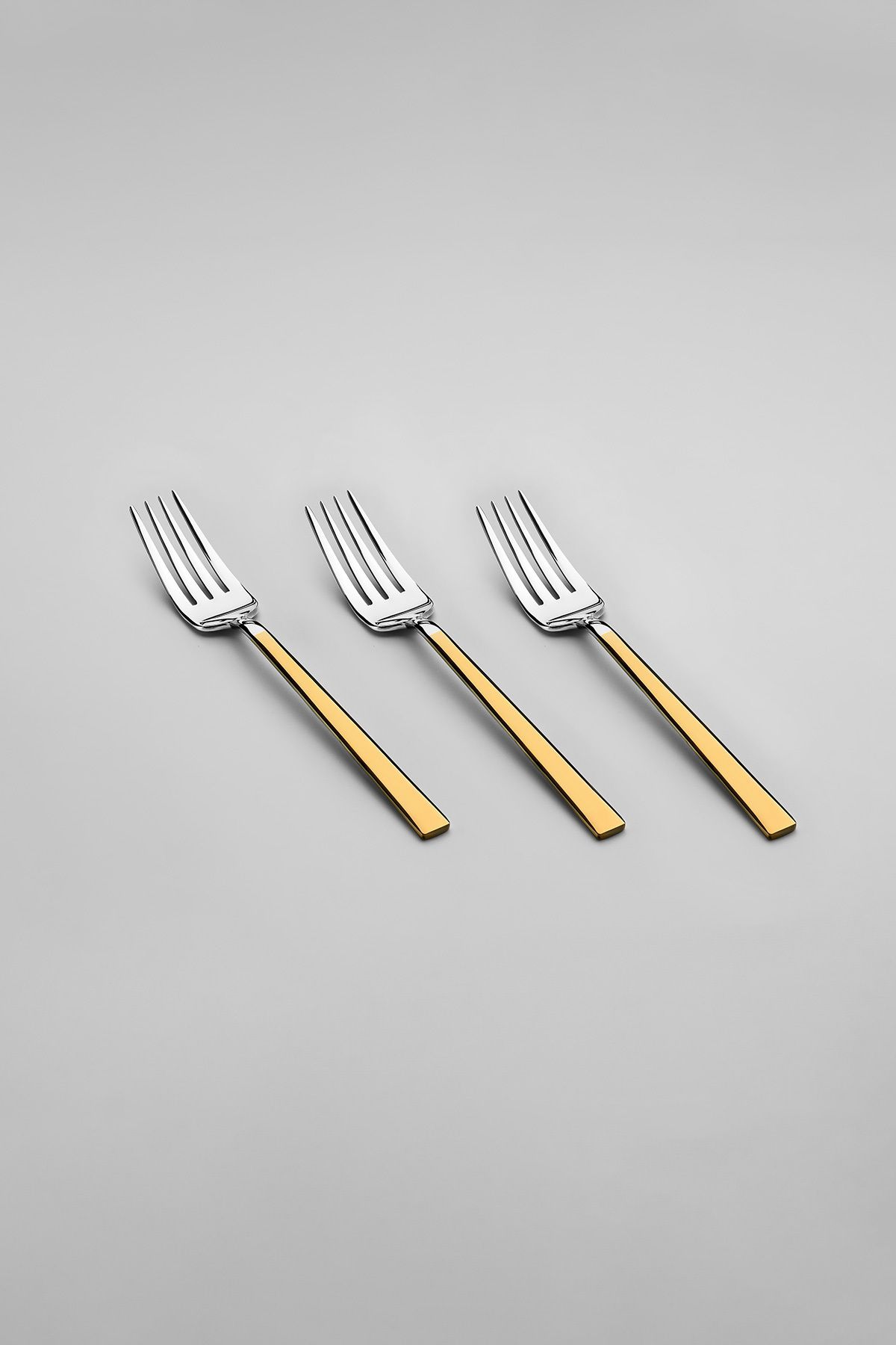 Nehir-Dalyan Gold Plain 12-Piece 72-Piece Cutlery Set 6